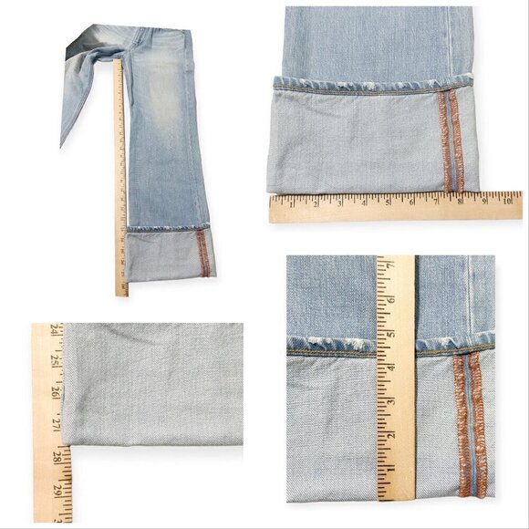 TU ES MON TRESOR Carnelian Jean 7 year,‎ high-rise turn-up jeans, Size 26 - Picture 14 of 15